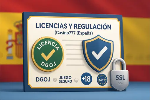 Licencias y regulación de Casino777